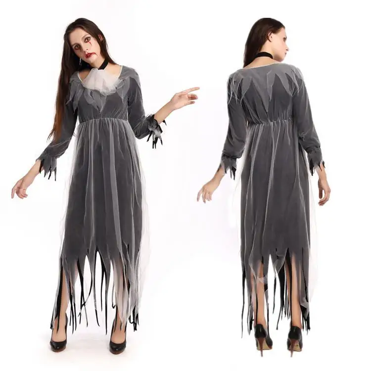 

Horror Bloodstained Zombie Wedding Cosplay Party Makeup Dance Gift Theme Party Costume Women's Traditional Wear