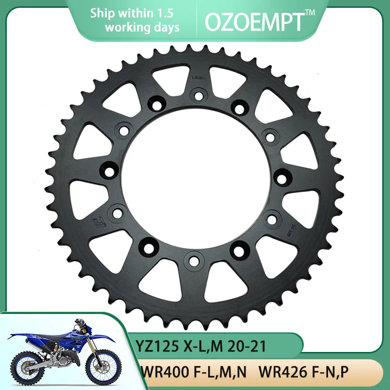 

OZOEMPT 520-50T Motorcycle Rear Sprocket Apply to YZ125 X-L,N WR250 F-L,M,N YZ250 L,M,N,R,S WR400 F-L,M,N WR426 F-N,P