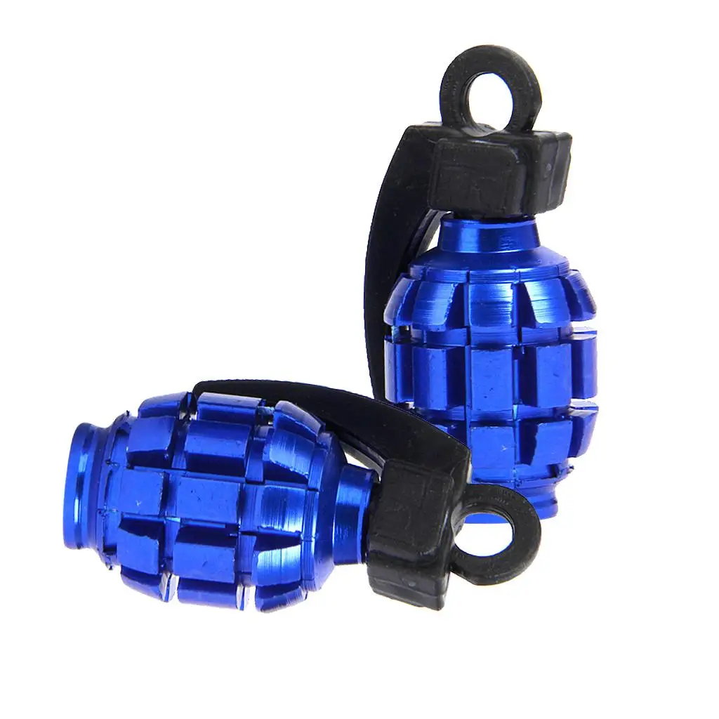 색상 선택 -2 수류탄 휠 에어 스템 캡 자동차 트럭 자전거 타이어