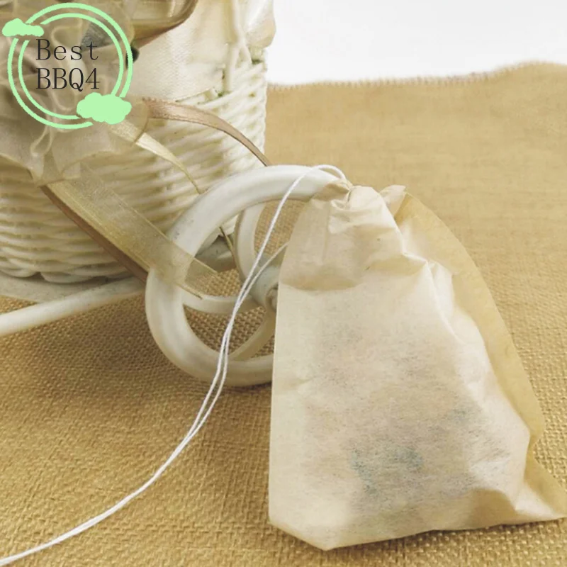 (BBQ4)100Pc/lot Disposable Teabag Empty Scented Tea Bag With String Heal Seal Filter Paper For Herb Loose Tea Kitchen Tool