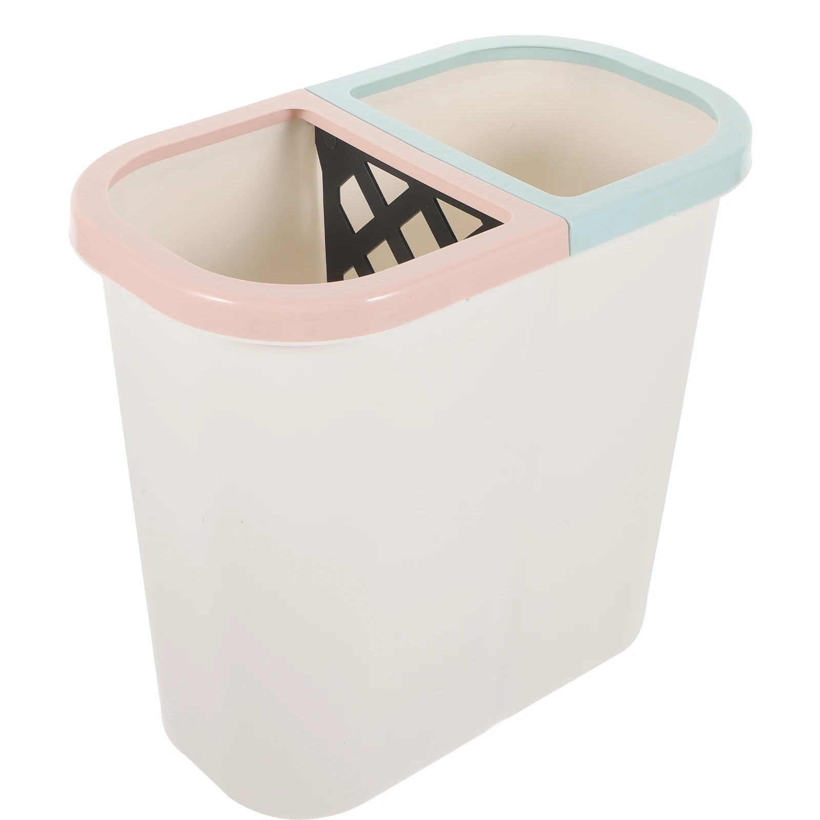 

Double Compartment Trash Can Waste Bin Dust Bin Kitchen Toilet Garbage Simple Design Space Saving Large Opening Household Office