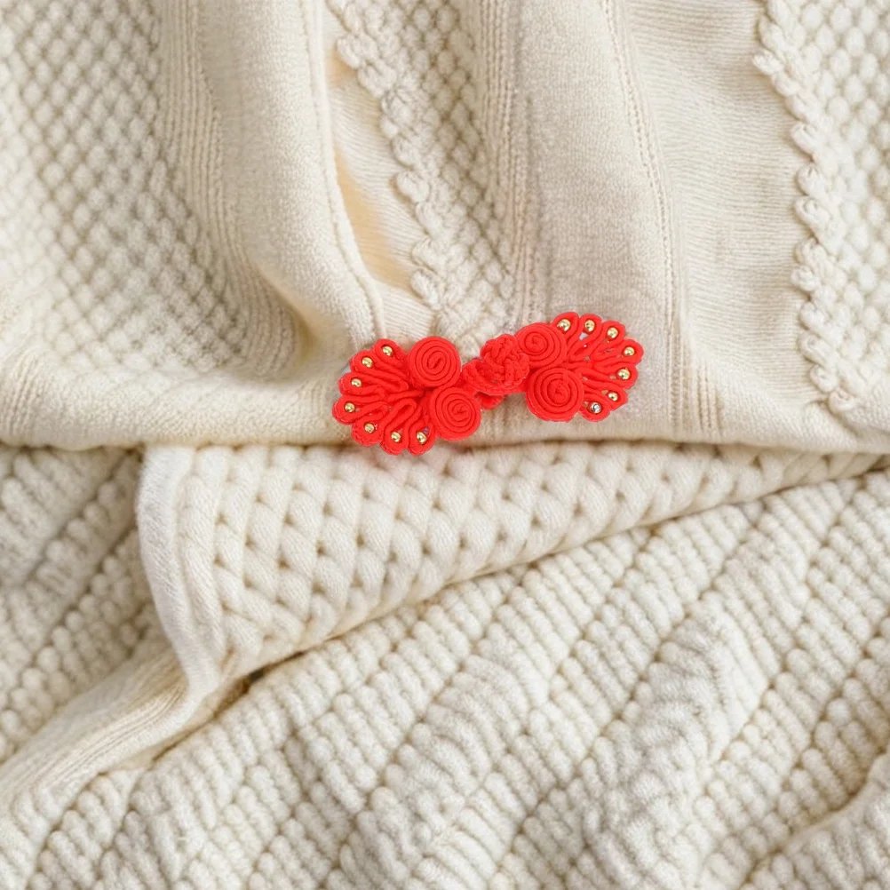 

10Pcs Chinese Knot Frog Buttons Traditional Closure Red Fasteners for Sewing Cheongsam Cardigan Cloak Costume Decorative Handfu