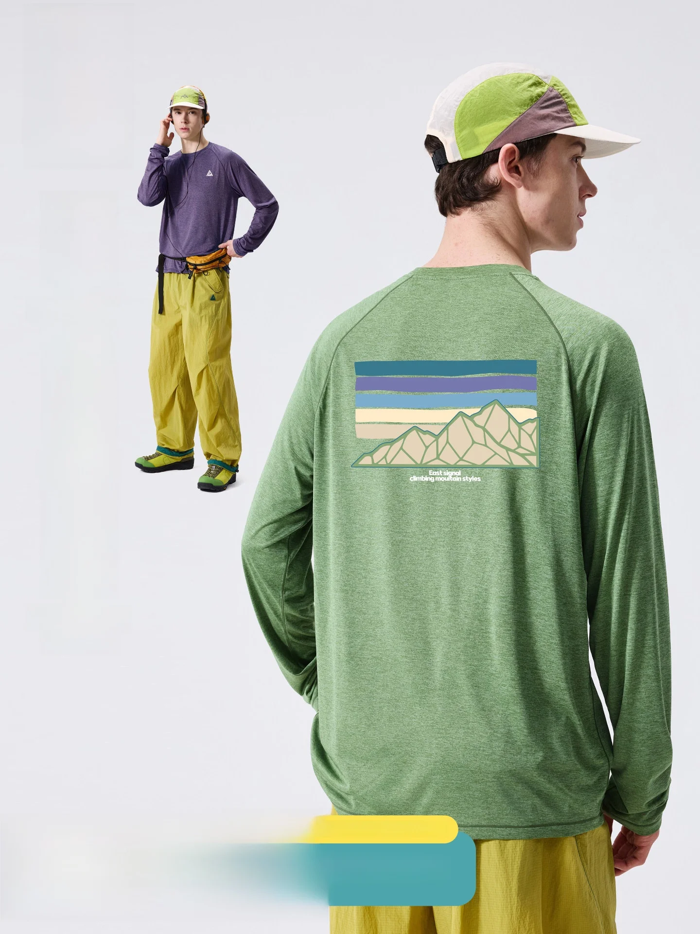 

LAZY DAY Outdoor Lightweight Quick Dry Long Sleeve T-Shirt Men's Summer Loose Sun Protection Antibacterial Top