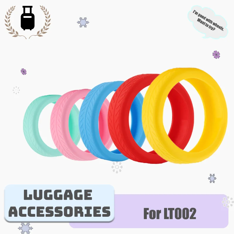 

For LT002 Luggage Wheel Accessories Universal Replacement Wheel Covers Silent Rubber Castors Protects Floors From Scratches