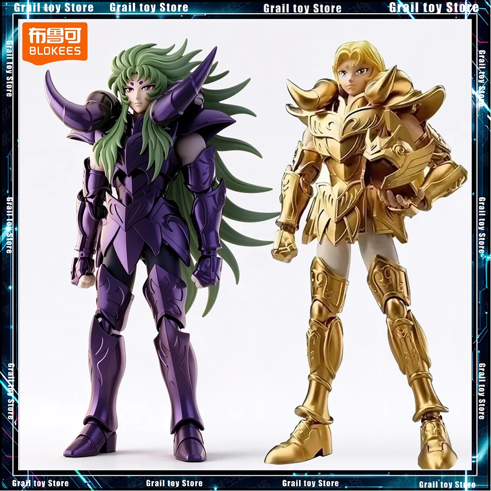 New Blokees Saint Seiya Aries Shion Funeral Robe Champion Class Action Figure Snap Fit Model Kit Articulated Collectible Model