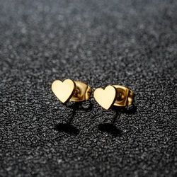 1 Pair Stainless steel Earrings Trend Korean Sweet Heart Fashion Stud Earrings For Women Jewelry Party Friends Wedding Gifts NEW