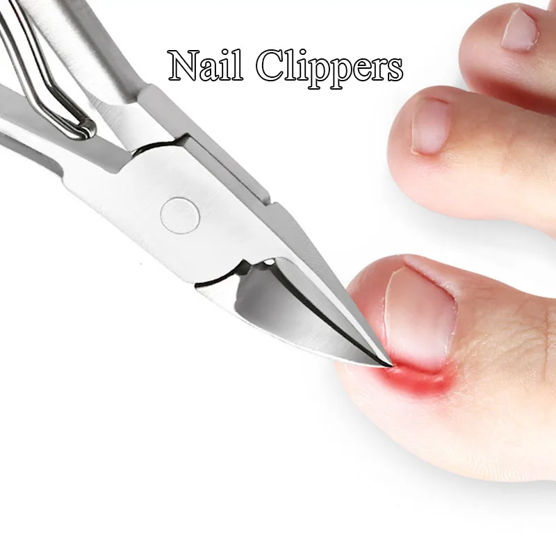 

Toenail Nail Clippers Cutters Stainless Steel Nail Cutter Professional Ingrown Paronychia Dead Skin Remove Pedicure Tools