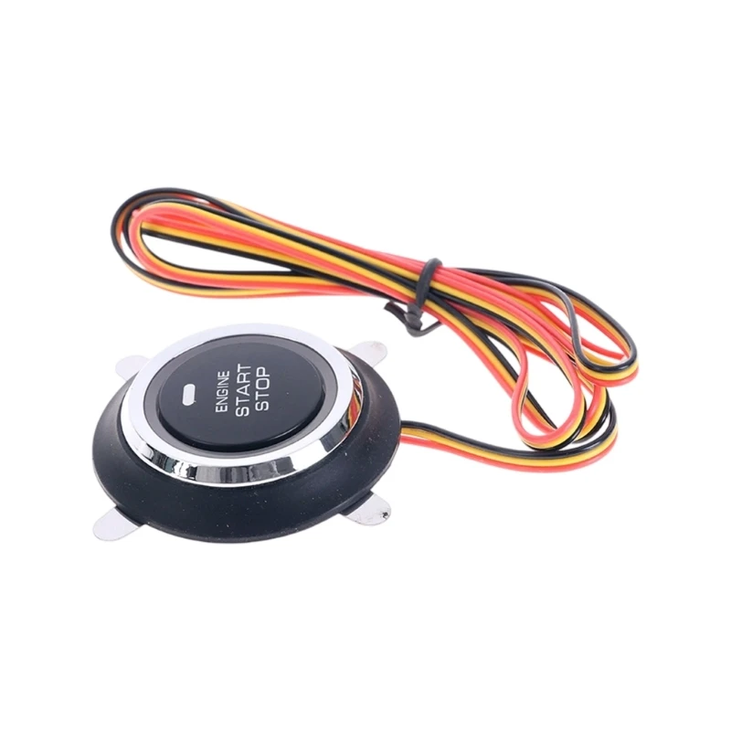 Vehicle Start Stop Push Button 12V, Round Dashboard Mount with 3 Pin for Replacement Planning and Wiring Project Use Today