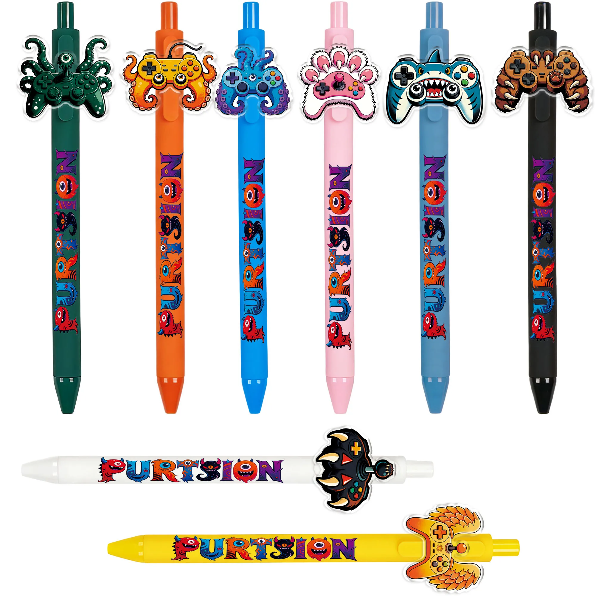 8PCS/16PCS jungle animal game console shaped ballpoint pen Bear paw element theme party gift pen
