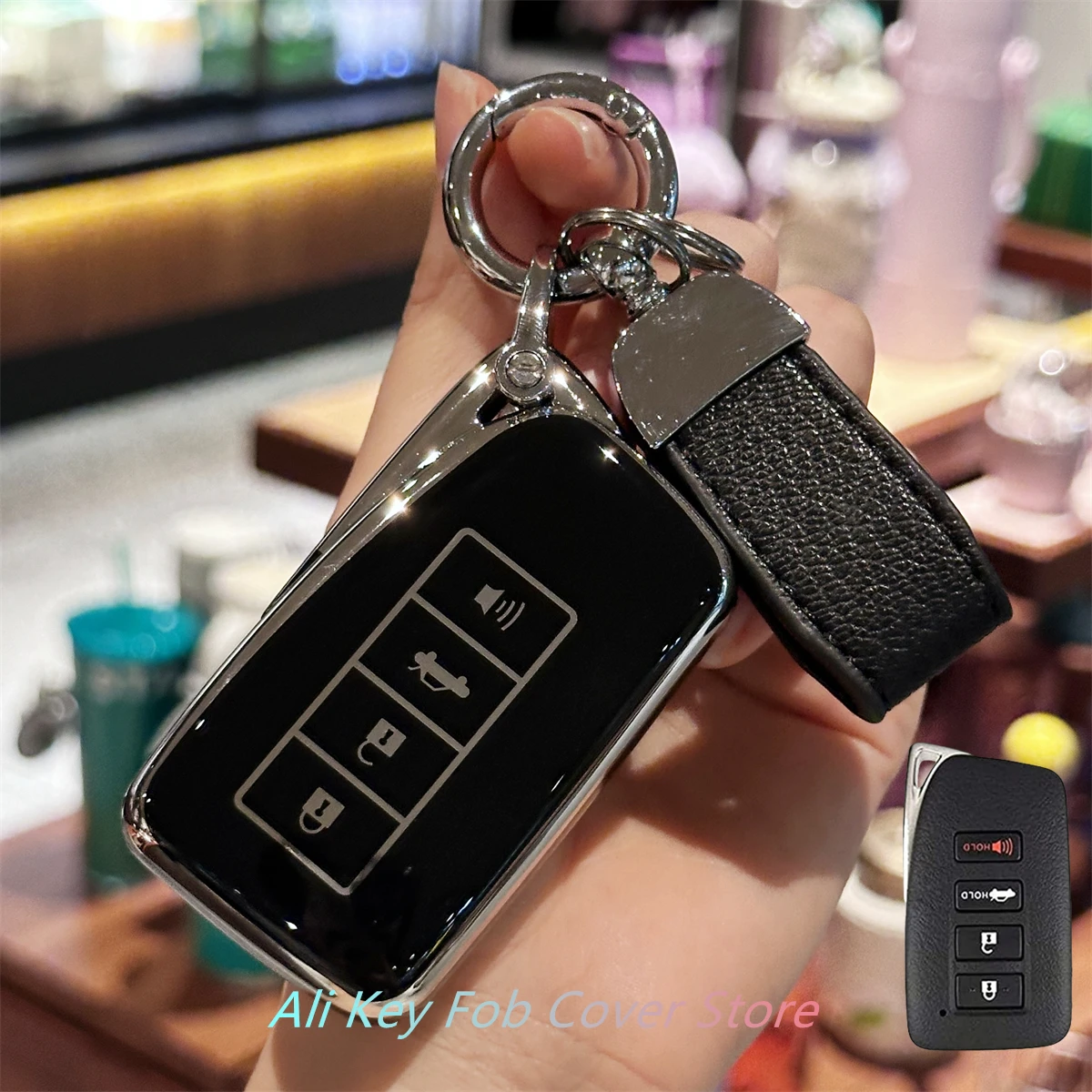 Key Fob Cover with Keychain Lanyard for Lexus RX is ES GS LS NX RS GX LX RC LC 2 3 4 Buttons