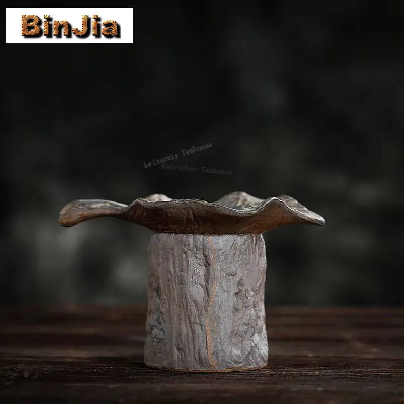 

Японский необработанный керамический держатель для фильтра для чая ручной работы, древний фильтр для ранней обжарки, сетчатая рамка для утечки, диффузор для кунг-фу, подарочные принадлежности