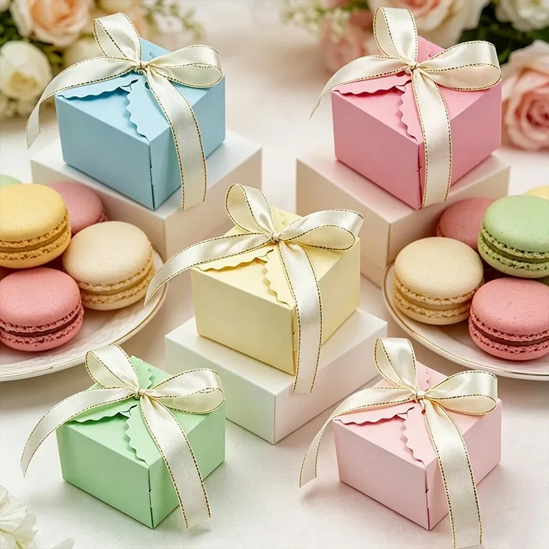 10/20 Stück Kraftpapier-Geschenkbox mit Band, Party-Geschenkbox für Süßigkeiten, Schokolade, Kekse, Schmuck, Hochzeit, Geburtstag, Zubehör – Detail 4