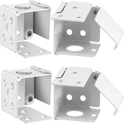 4 Pieces White Blind Brackets Low Profile Box Mounting Bracket for Window Blinds (1 x 1 Inch)