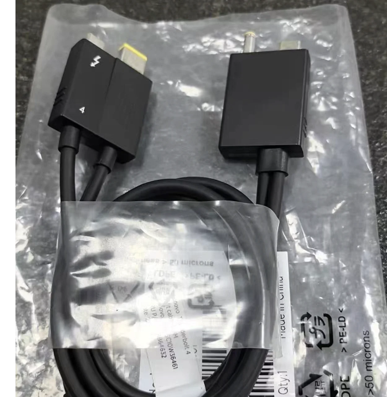 

ДЛЯ Lenovo ThinkPad Thunderbolt 4, разделенный кабель для док-станции для рабочей станции, 0,7 м, 5C11B64632