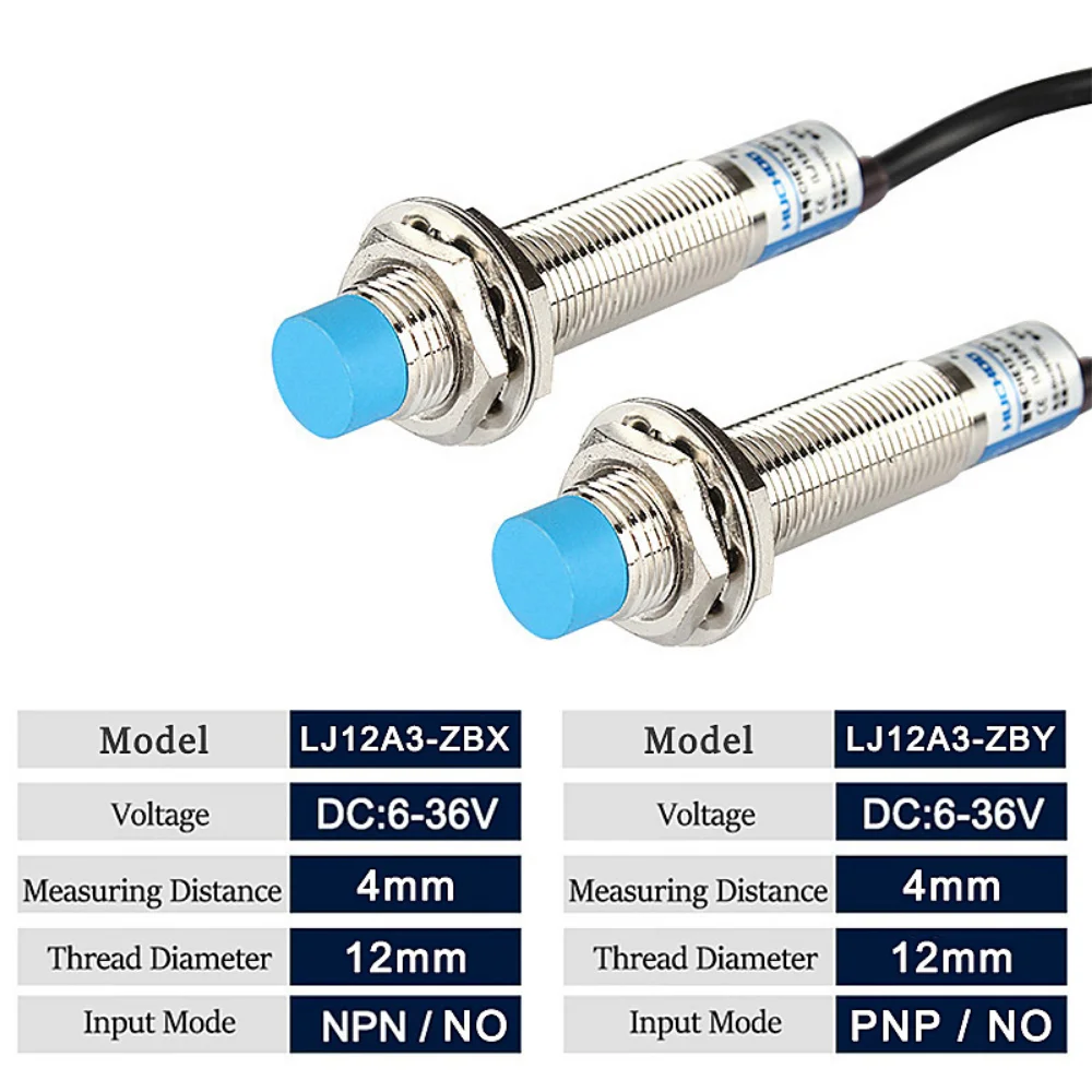 LJ12A3-4-Z/BX LJ12A3-4-Z/BY Proximity Switch Inductive Proximity Sensor Detection Switch NPN/PNP DC 6-36V Approach Sensor 12mm