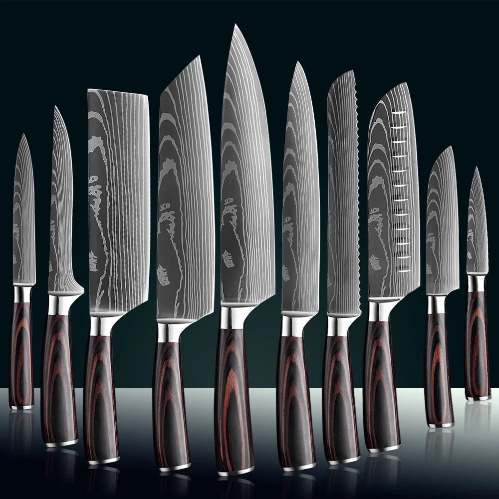 

XITUO Kitchen Chef Knives Set High Carbon Stainless Steel Sharp Boning Steak Knife Slicing Santoku Chef knife Cooking Tool