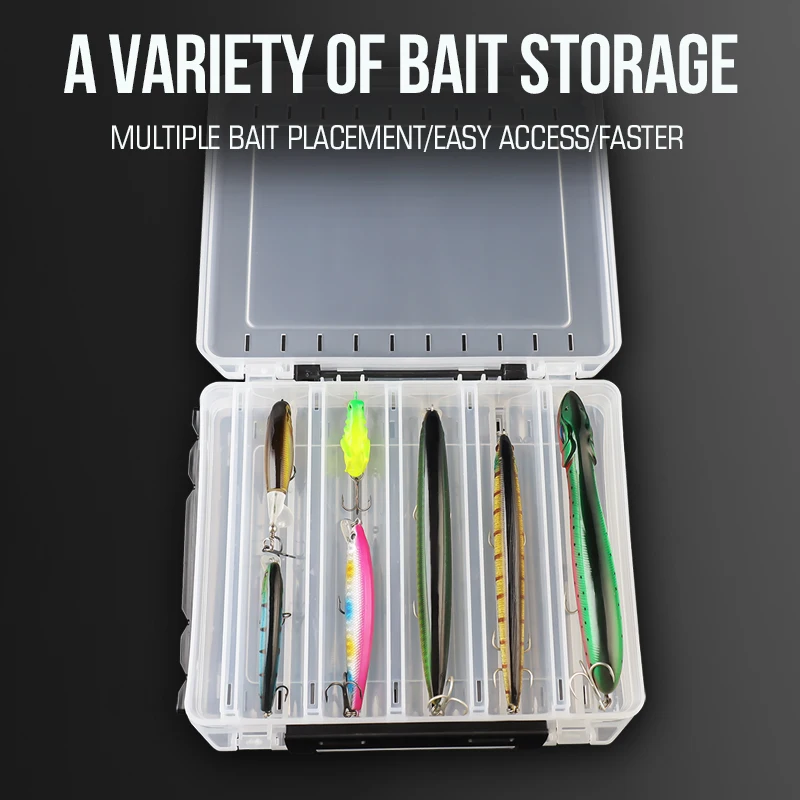 TAIYU 10/14/18 Compartment Double Sided Large Fishing Tackle Box for Storage Big baits Sea Fishing Lure High Quality Fishing Box