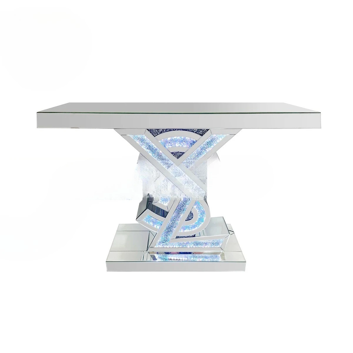 Mirror glass entrance table Modern simple mirror entrance table 5