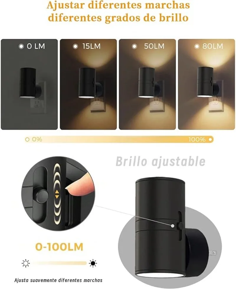 1/2/4 LED Night Light Plug Type Dusk To Dawn Sensor with Adjustable Brightness for Corridor Bedroom Staircase Night Lights