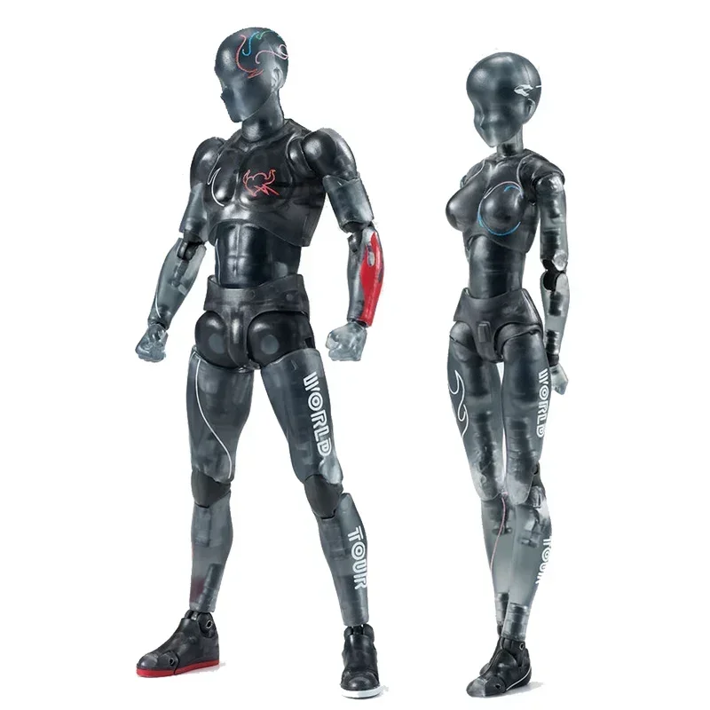 15cm Multi-joint movable Figure SHFiguarts BODY KUN / BODY CHAN Grey / Orange Color Ver PVC Action Figure Collectible Model Toys