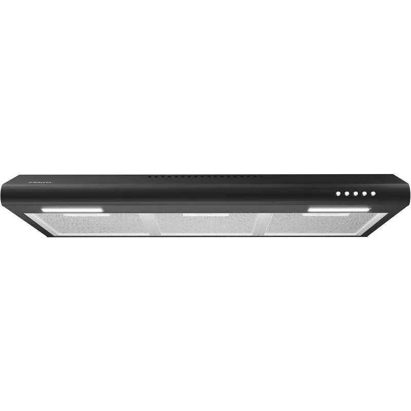 

Black Range Hood 30 inch Under Cabinet Ductless Range Hood Vent for Kitchen with Anti-fingerprint Design, 3 Speed Exhaust