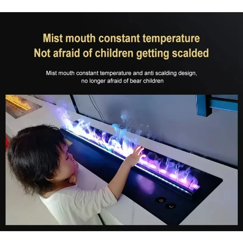 【الأكثر مبيعًا】مدفأة كهربائية بسيطة وهادئة بإدخال لهب اصطناعي 800 مم مدفأة Led مزخرفة ثلاثية الأبعاد