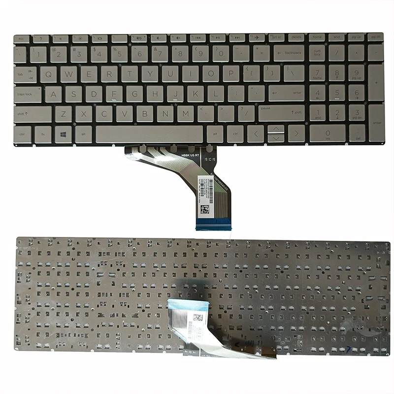 

New US laptop keyboard for HP 15-DA 15-CX 15-CS 15-DK 15-DF 15-CR 15t-da0000 US keyboards replacement Silver