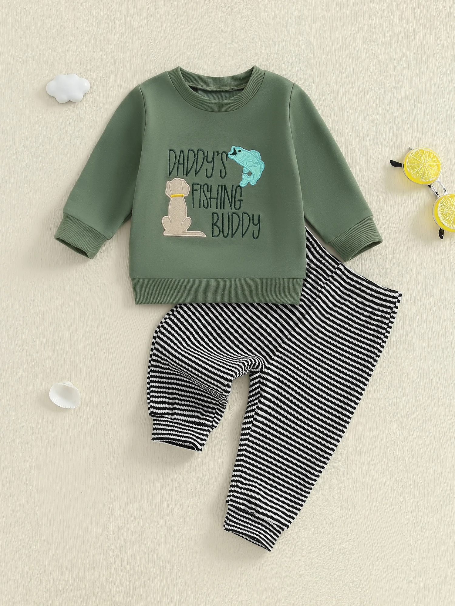 

Baby Boys Winter Outfits Cute Bear Print Hooded Jacket and Fleece Lined Pants 2Pcs Clothing Set for Cold Weather