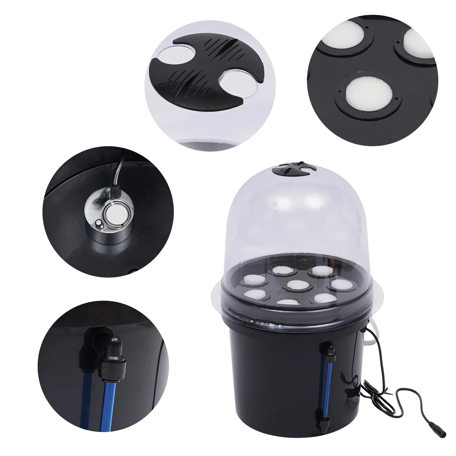 Indoor Hydroponic Growing Bucket Kit with Timer Hydroponics Growing