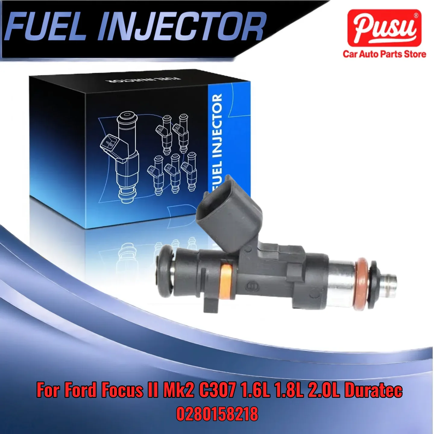 

New 0280158218 System Injector For Ford Focus II Mk2 16L 18L 20L