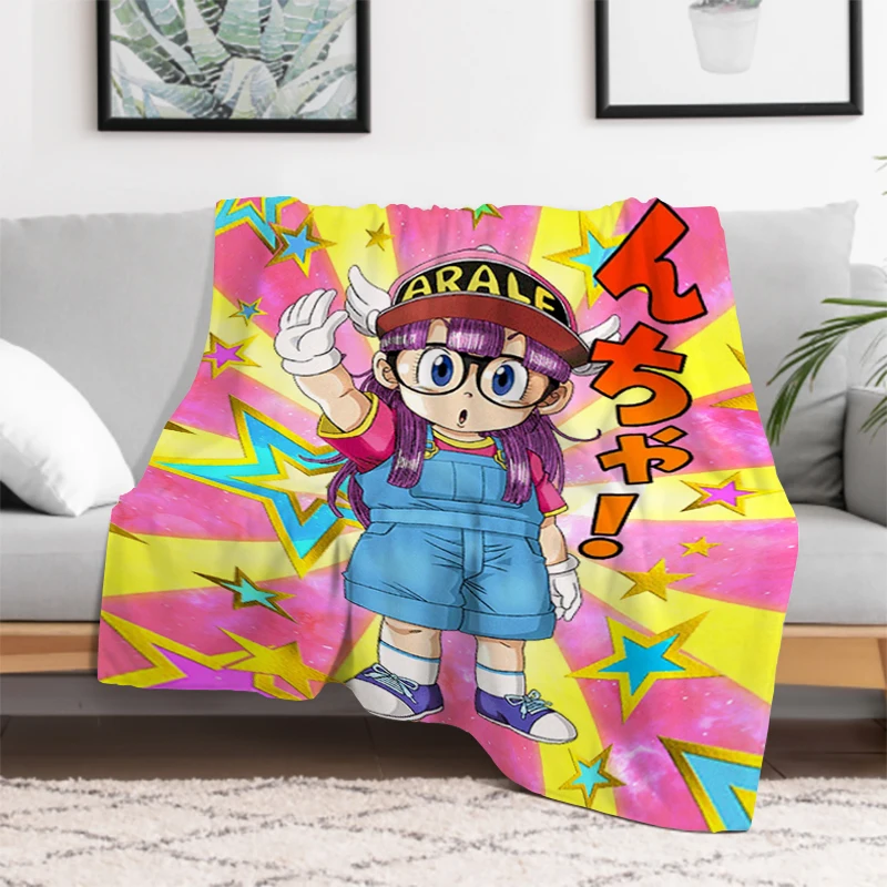 Dr.Slump ARALE Anime Blanket Sofa Blankets & Throws Furry Winter Warm Throw Bed Double Fluffy Soft Decorative Custom Fleece Home