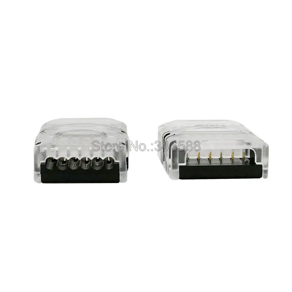 10pcs/lot 6Pin RGBCCT LED Strip Connector Strip to Wire Strip to Strip Terminal for IP20 IP65 Waterproof 12mm RGB+CCT LED Strip