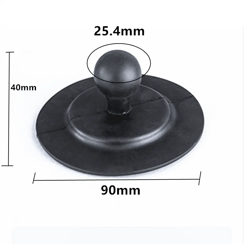 1 inch Ball Head Adapter Car Dashboard Suction Cup Round Plate with Adhesive Tape Sticker for GPS Smartphones Camera Accessories