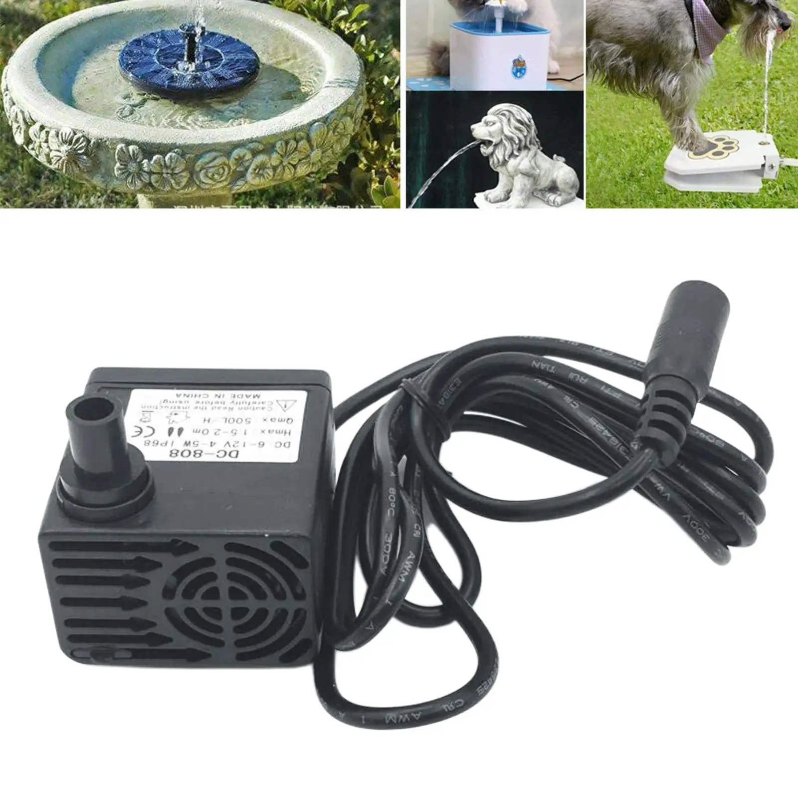 DC 12V 5W Mini Submersible Water Pump for Pet Fountain, Aquarium Fish Tank,