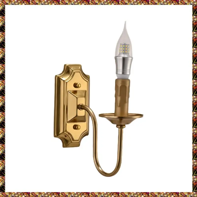 BTCL-candelabro Vintage de 3W, aplique de pared con Base E14, lámpara de pared de Metal para accesorio, dormitorio, sala de estar y pasillo