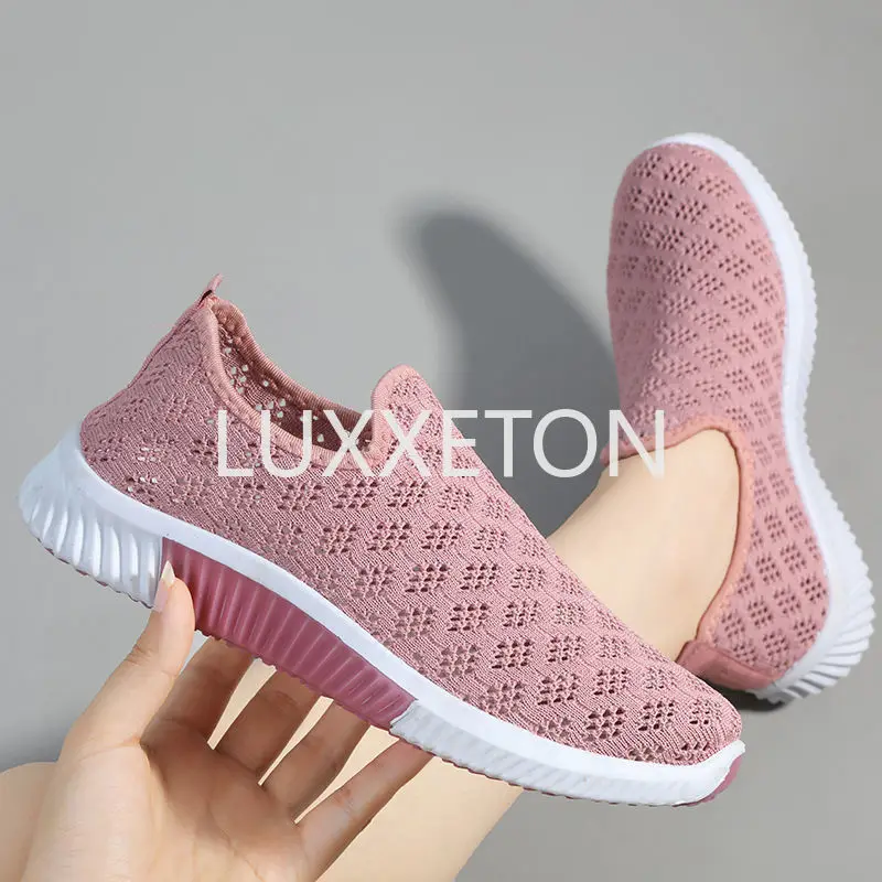 Women Mesh Flat Shoes Summer New Fashionable and Comfortable Mesh Breathable Non Slip Sports Lightweight Women Loafers