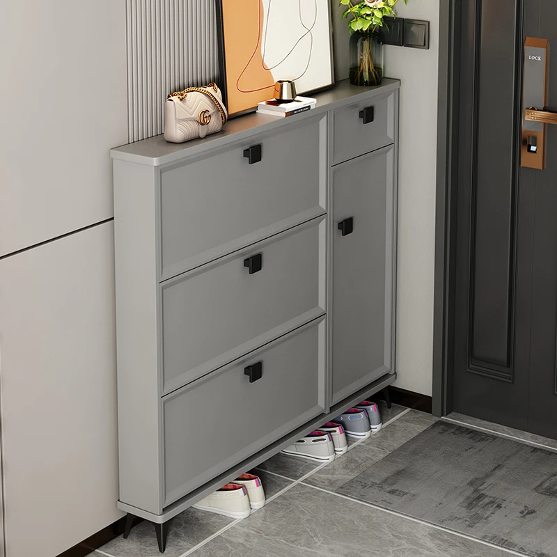 

Light luxury ultra-thin tipping bucket shoe cabinet large-capacity porch cabinet at home door 2022 new popular small apartment s