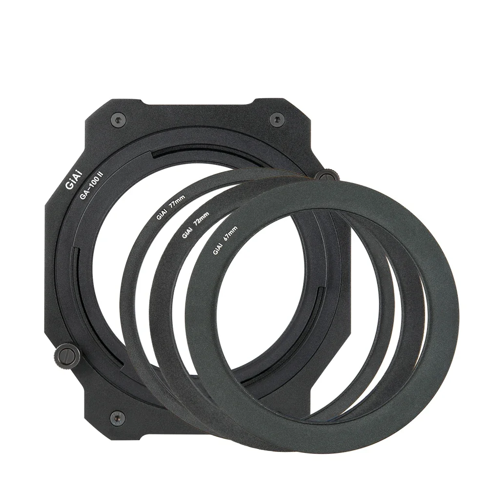 GiAi Pro Square Filter Holder System With Cpl+nd1000+Gnd+67mm 72mm 77mm 82mm Adapter Rings