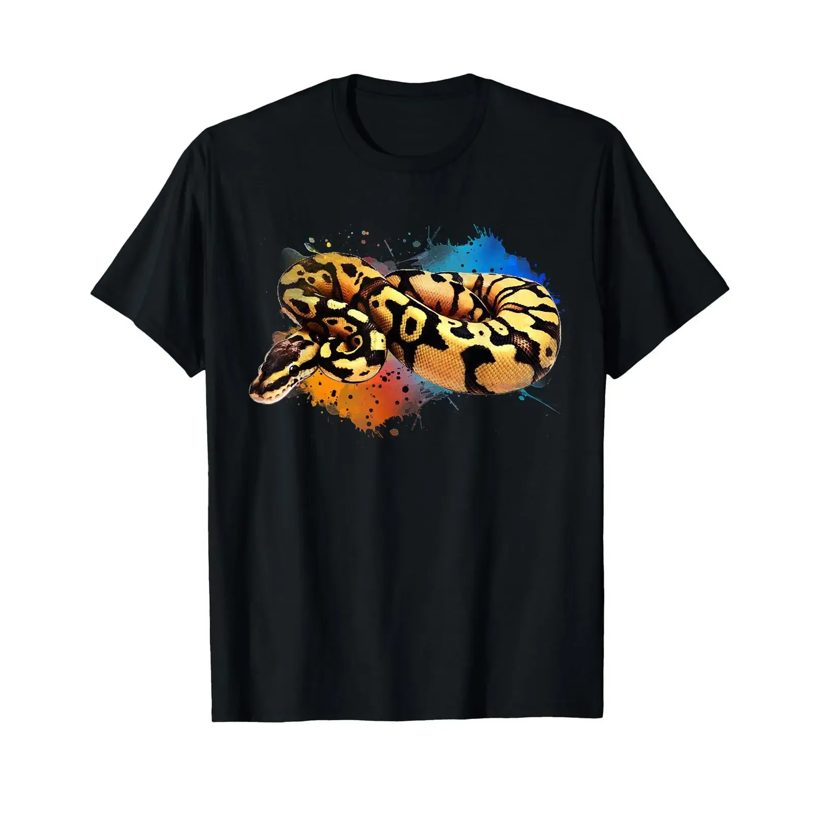 Ball Python Watercolor Reptile Keeper Paint Splash T Shirt vintage Washed Versatile Slightly homme Breathable graphic Casual