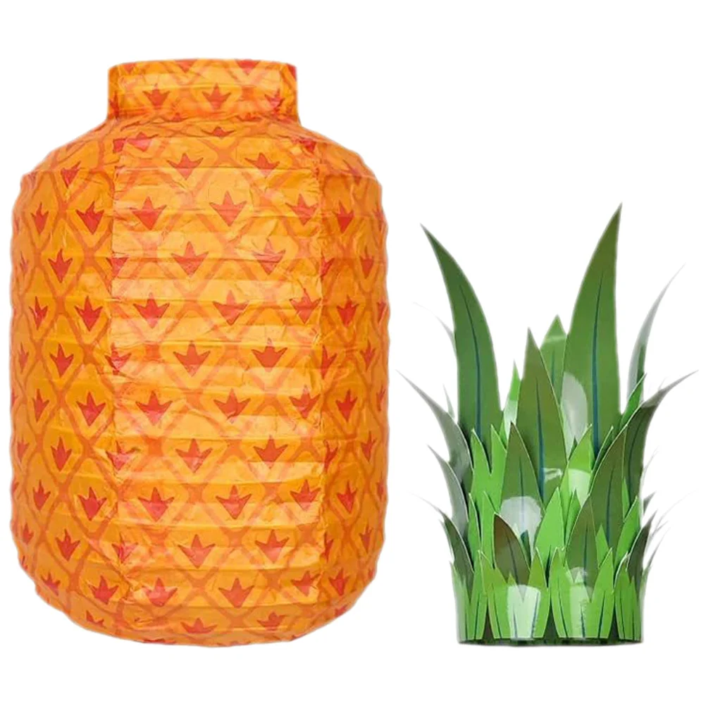 Lampiony papierowe w kształcie ananasa, dekoracje na imprezę, dekoracje na hawajskie luau