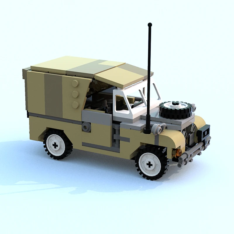 ชุดตัวต่อรถออฟโรดซีรีส์ 2 ของกองทัพ แบบ MOC อุปกรณ์สงคราม เทคโนโลยีแบบโมดูลาร์ ของขวัญวันหยุด ประกอบเอง ของเล่นเด็ก