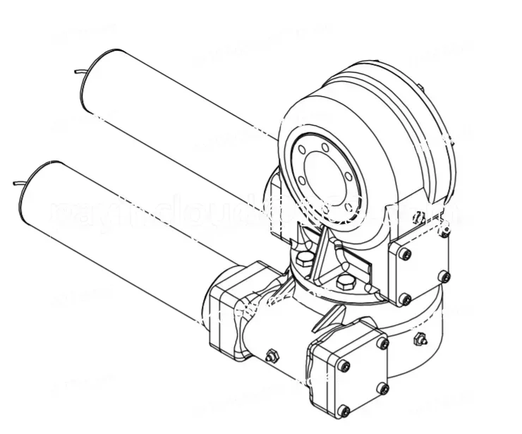 Waterproof IP65 IP66 Slewing Drive Worm Drive Solar Tracker Enclosed DUAL Axis Motor