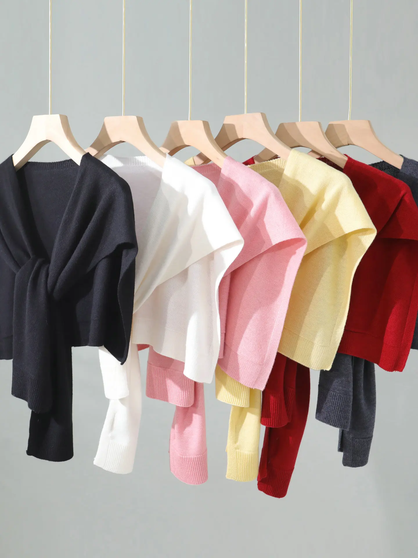 多機能ニットウールスカーフショルダーラップ女性用夏用エアコン付きの部屋屋外用軽量無地ショール