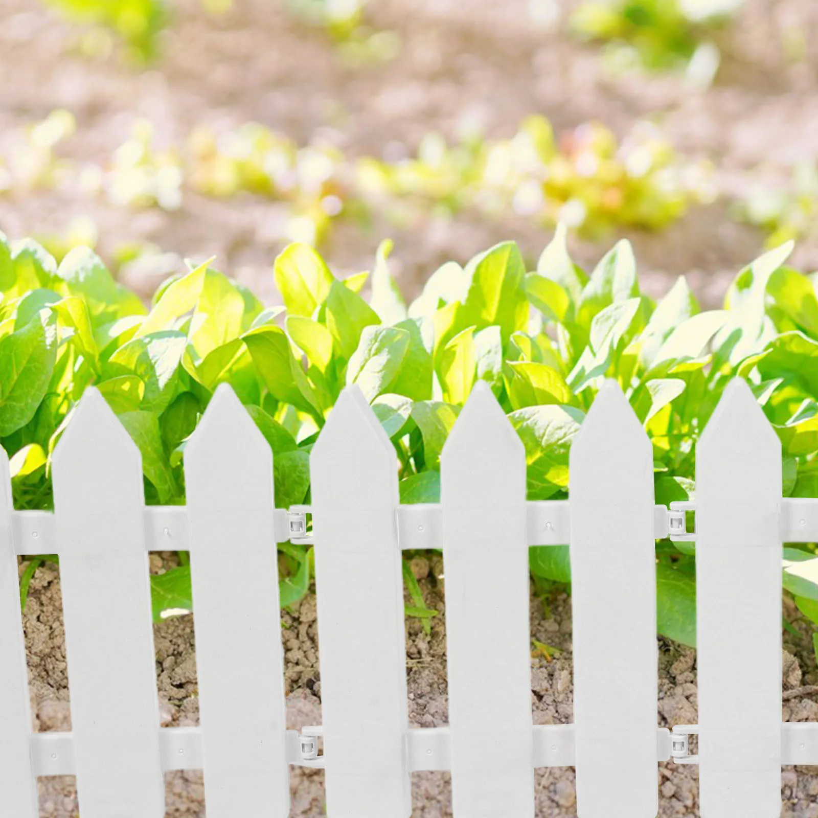 

4pcs Plastic Garden Fence Landscape Edging Border Panel For Yard Outdoor Fencing Lawn Flower Bed Divider Pet Dog Barrier Small