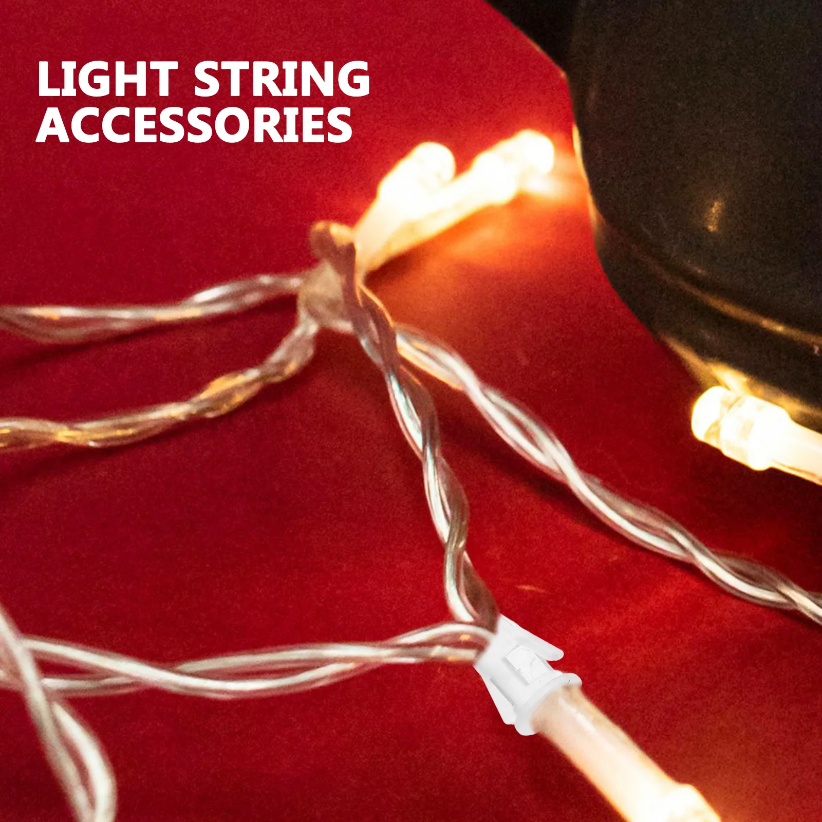 

200Pcs String Light Socket Caps Replacement Parts Reliable Performance Wide Compatibility Modern Design Light Socket Safety Cap