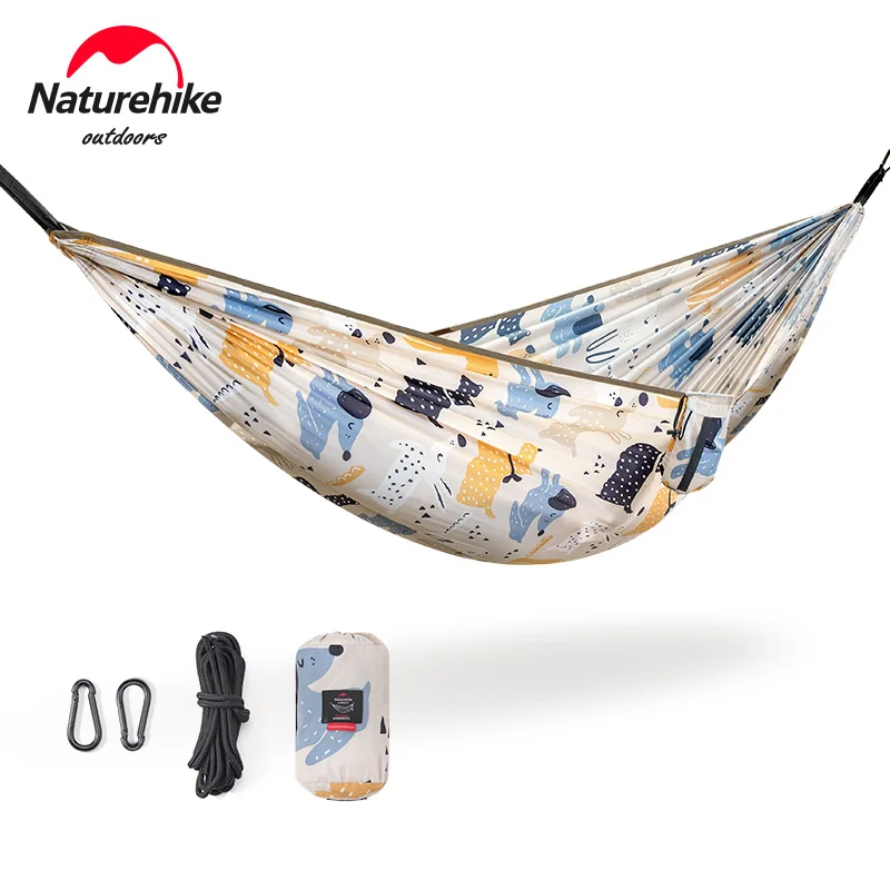 

Naturehike анти-опрокидывающийся несущий 200 кг Печатный для родителя и ребенка наружный расширяющийся 240т качели кемпинг гамак NH21DC004