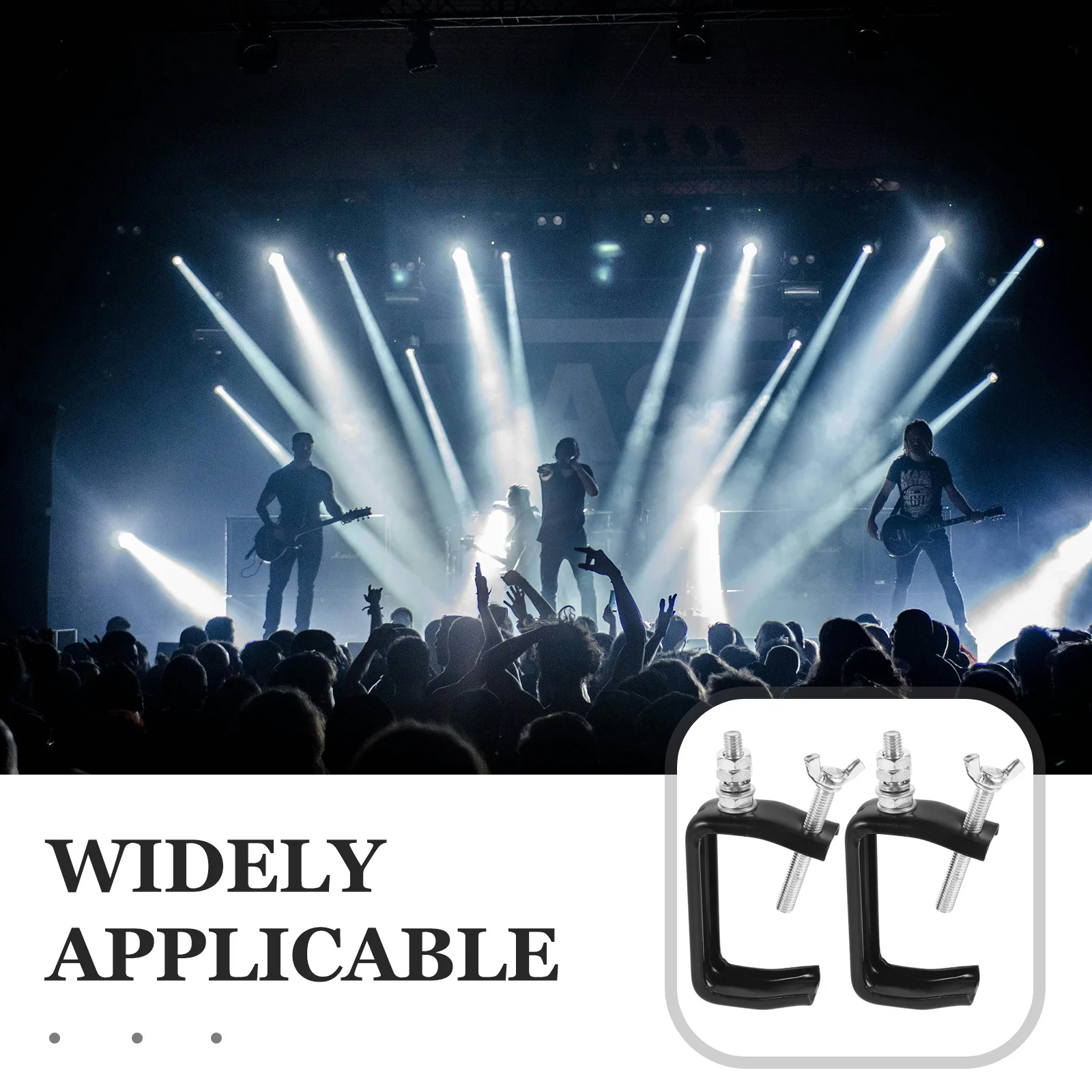 2 قطعة الجمالون المعدني ضوء السنانير مصباح المرحلة المشابك آمنة تتحرك رئيس LED تأثير دعامات إضاءة Dj معدات أضواء الجمالون المشابك