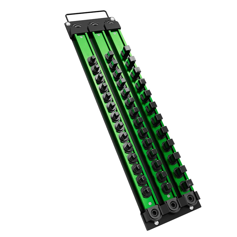 3 pz/set 360 Gradi Presa Girevole Organizzatore 1/4 pollici 3/8 pollici 1/2 pollici Presa Clip Rail Holder Presa Organizzatore ABS metallo