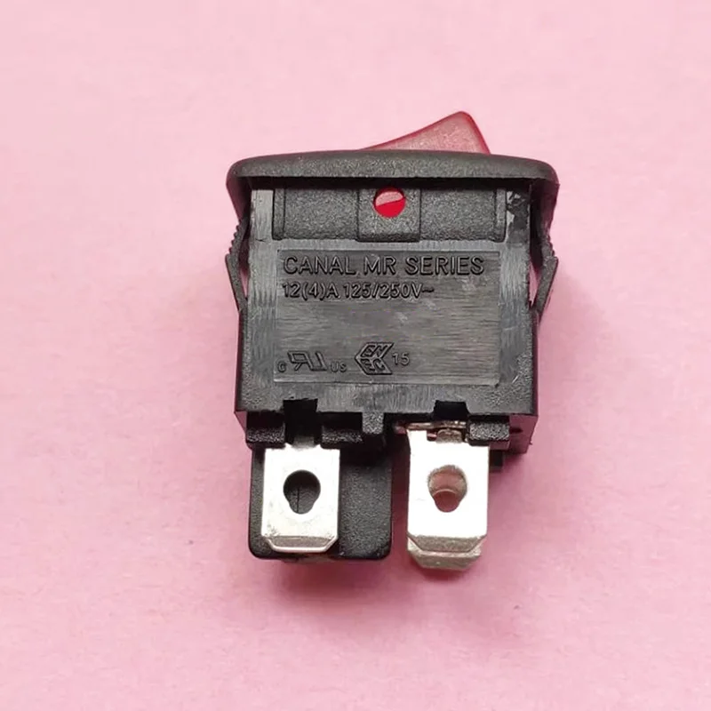 1~5PCS/LOT  4-pin red light small boat-shaped toggle switch MR SERES T125/55 12A
