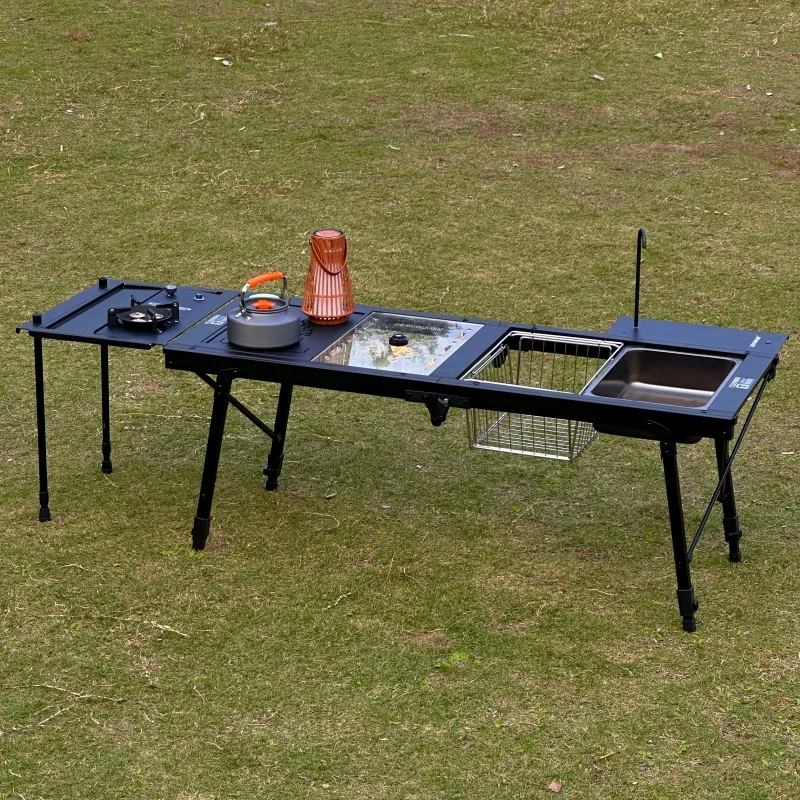 IGT Table igt 4 Unit Table Camping Folding Table Portable Lightweight  Aluminum Alloy  Desk BBQ Dinning Outdoor Camping Desk